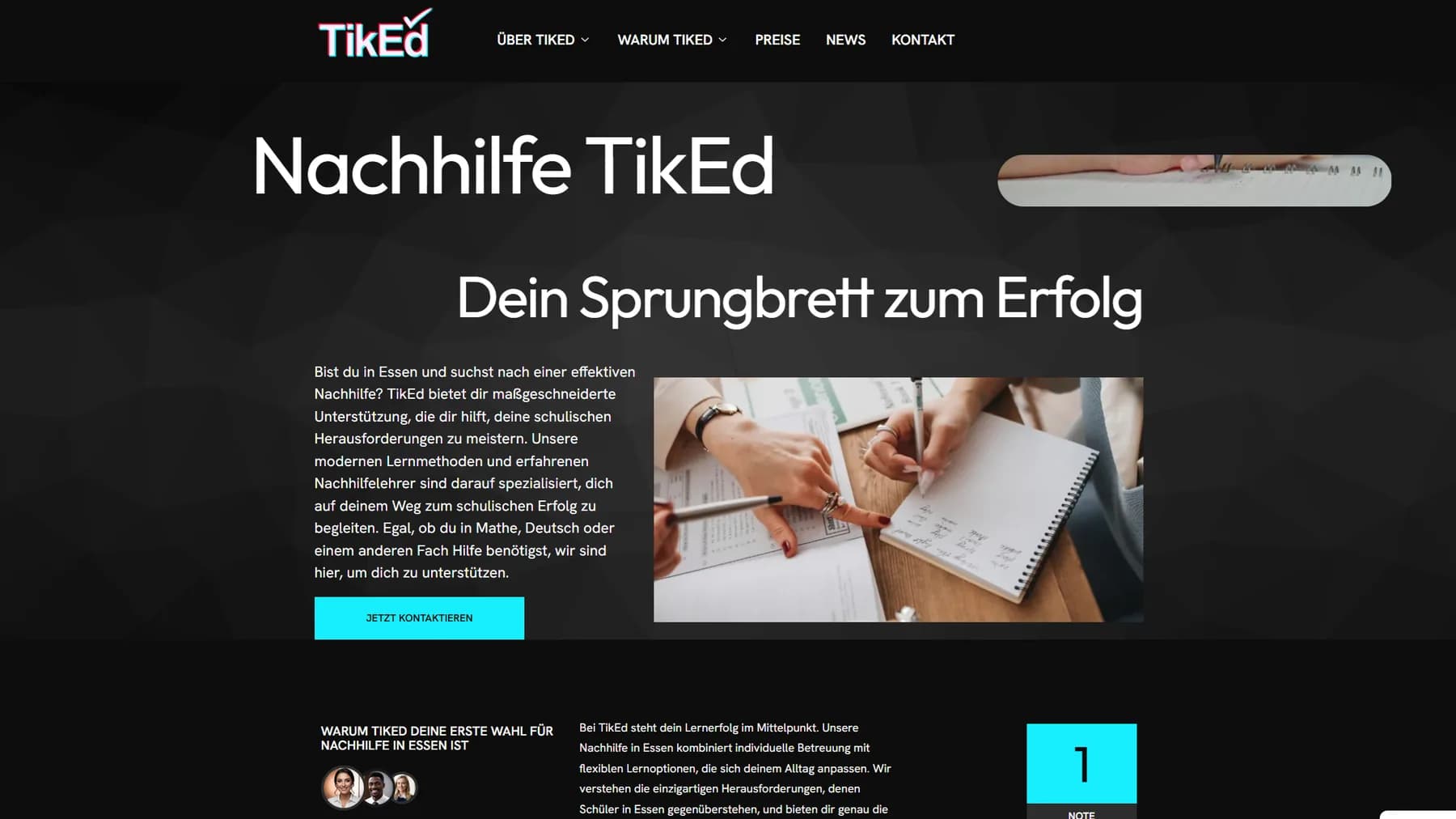Website-Projekt Tiked – Webdesign von Nexhive