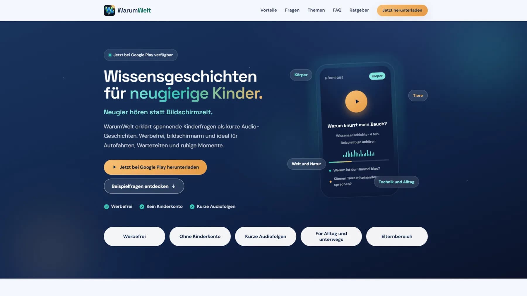 Website-Projekt WarumWelt – Webdesign von Nexhive